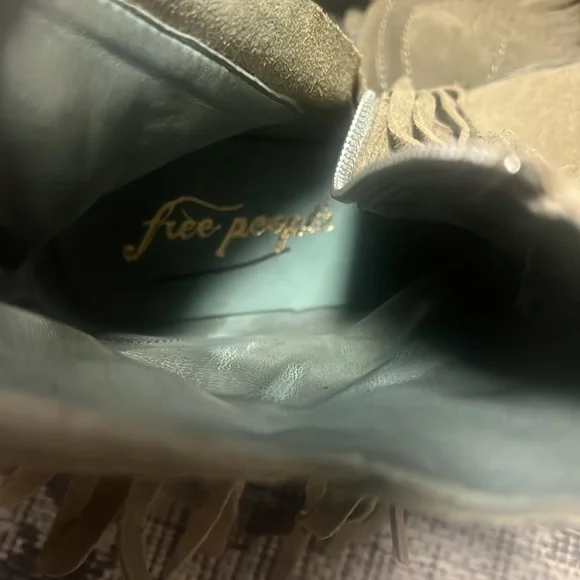 COPY - Free People Lawless Suede Fringe Boots in Army Green - Picture 7 of 7